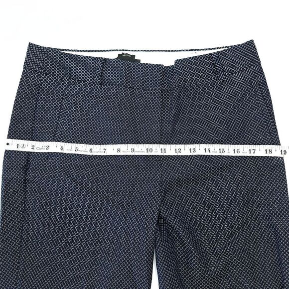 Talbots Navy Blue Newport Diamond Polka Dots Mid-Rise Preppy Dress Pants Sz 8 - Picture 8 of 15